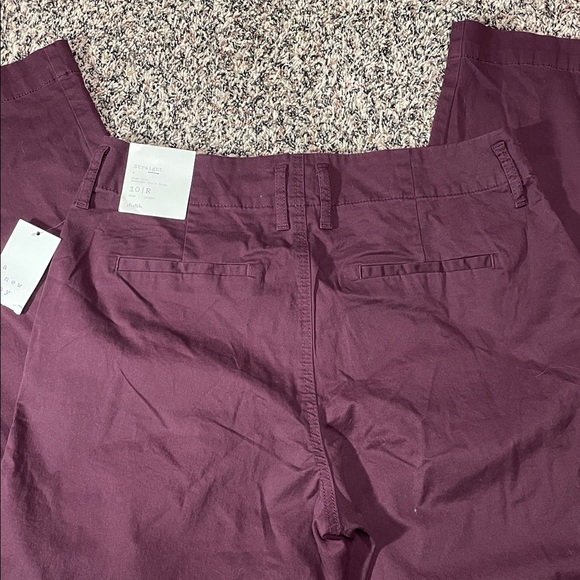 A New Day Straight Leg High Rise Woman’s Trousers Size 10 Burgundy | NWT - Picture 4 of 8